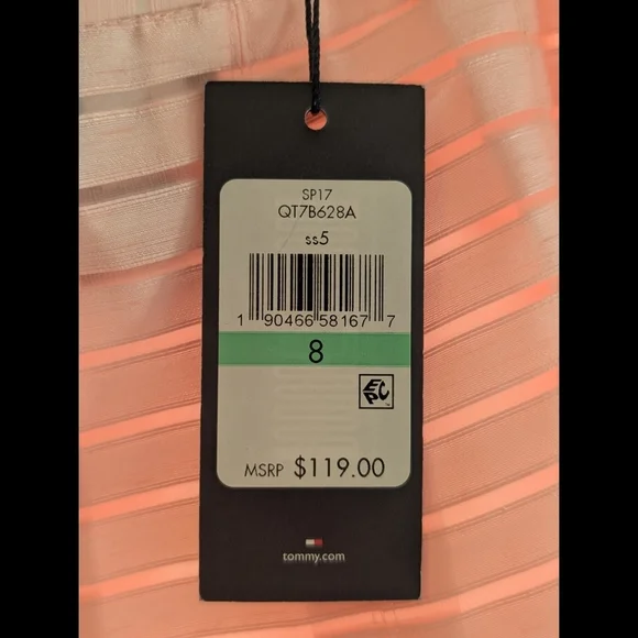 Tommy Hilfiger Pink Pleated A-Line Skirt NWT - Picture 8 of 8